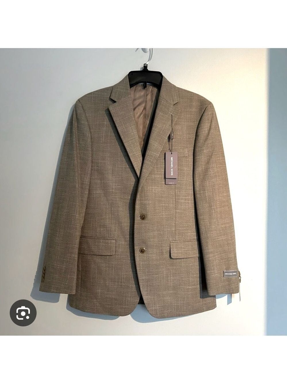 Michael Kors Classic Fit Stretch Kent Sport Coat Blazer Suit Jacket in Tan – NWT